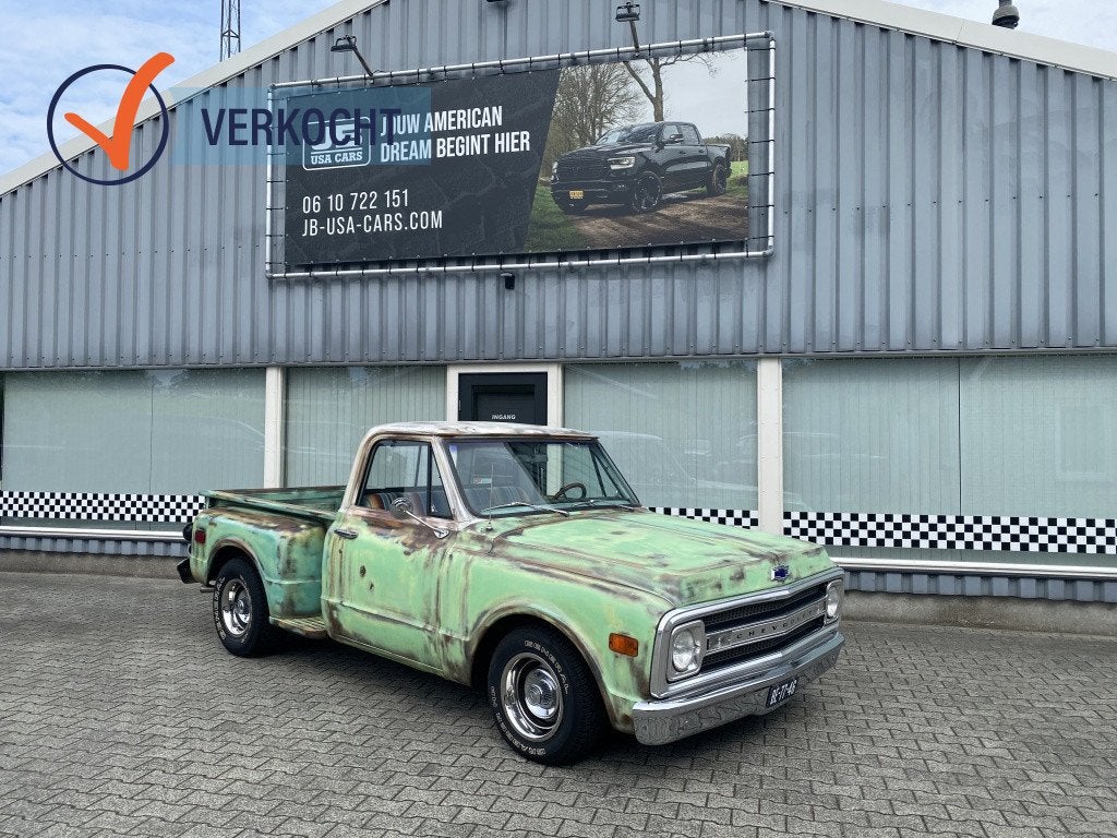 Chevrolet C10 Stepside V8 Super gaaf ! Rat look (bj 1969), Auto's, Automaat, 8 cilinders, 340 pk, Bedrijf