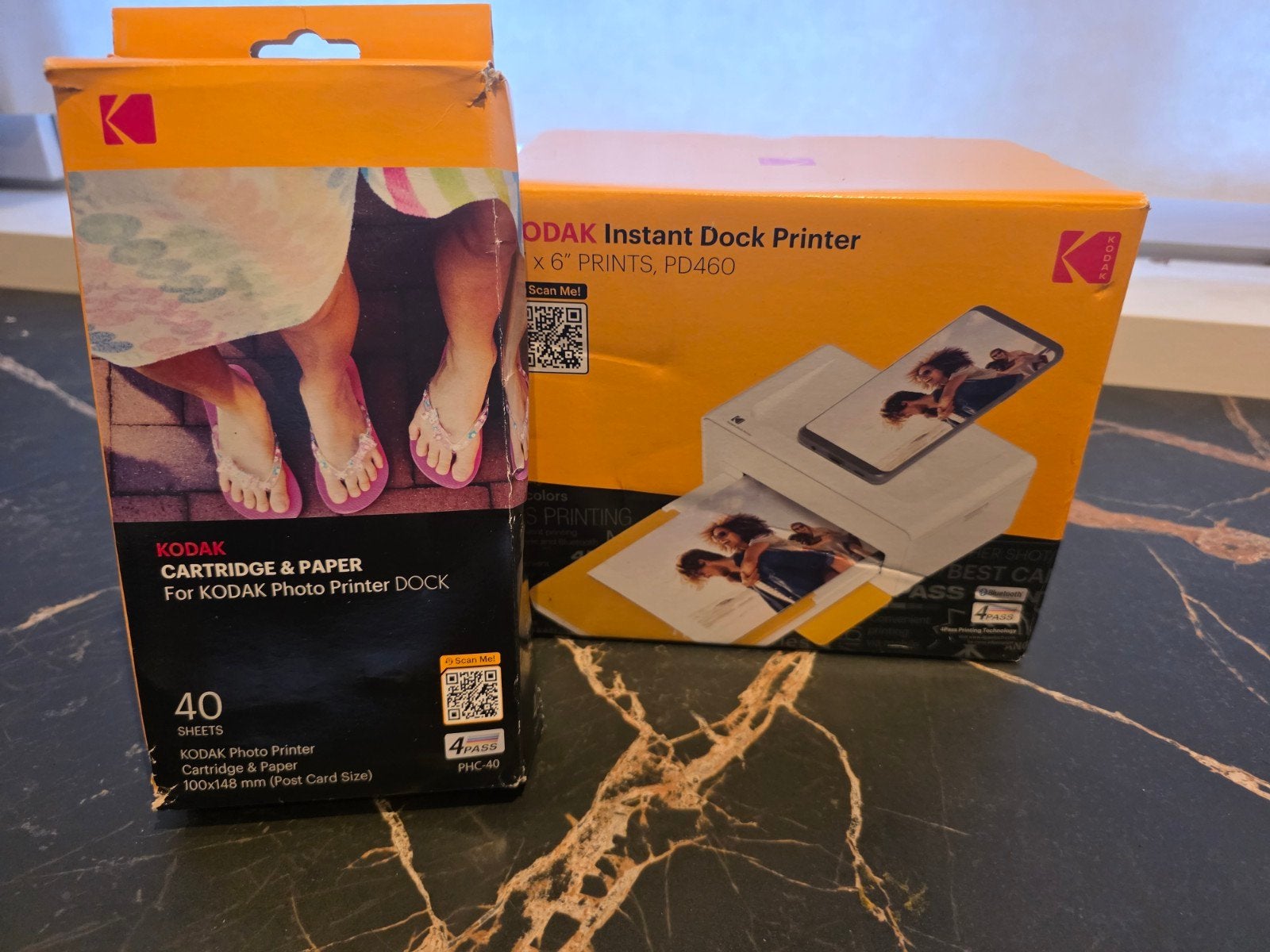 Kodak Instant Dock Printer PD460 met cartridge & papier, Fotoprinter, Ophalen of Verzenden, Kodak, Thermo-printer