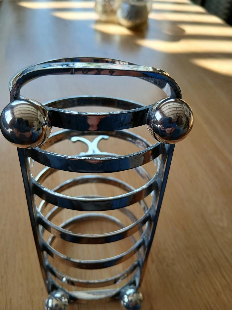 Vintage verzilverd toastrack., Ophalen of Verzenden