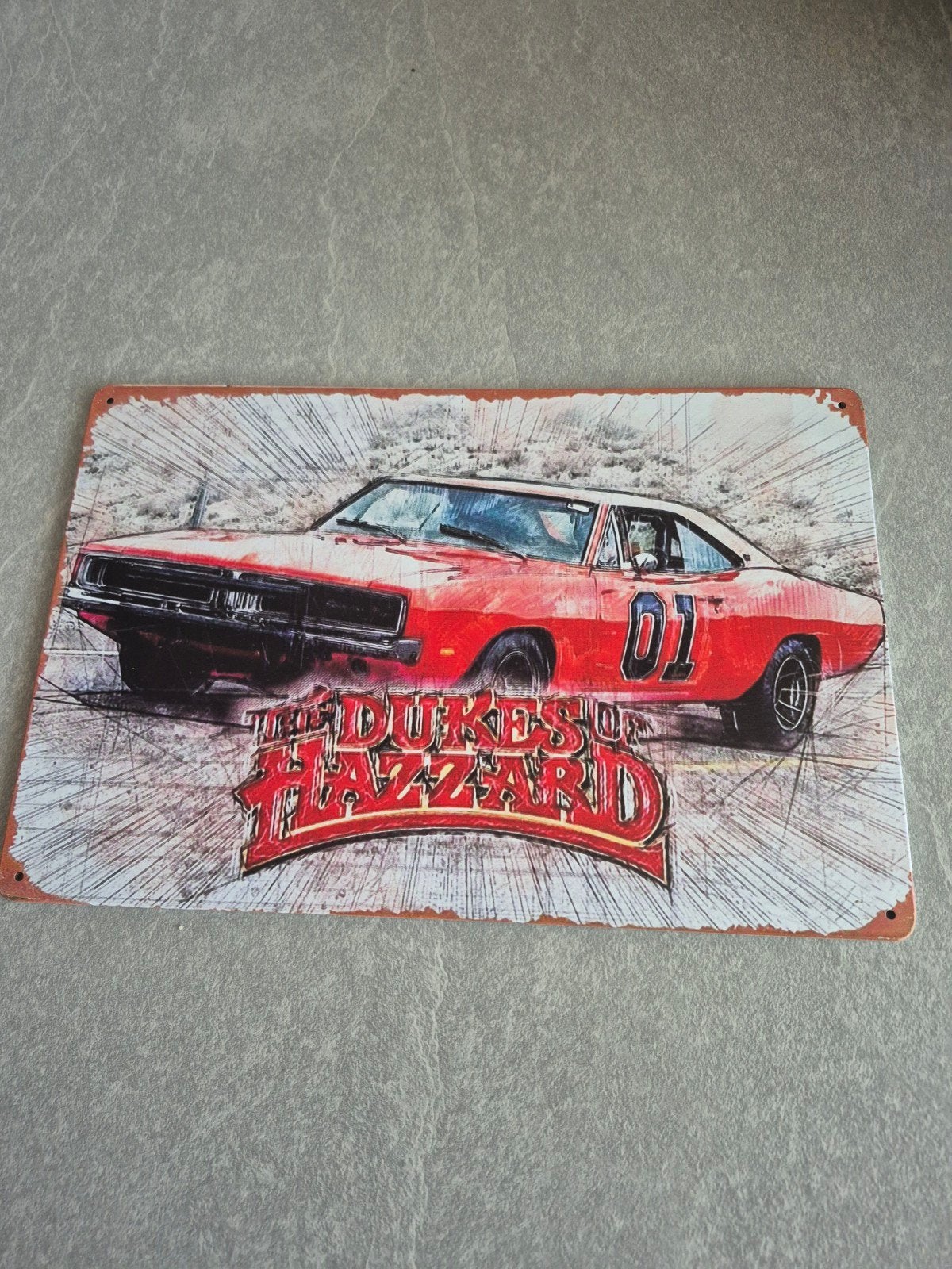 The Dukes of Hazzard General Lee Metalen Bord, Ophalen of Verzenden, Nieuw, Auto's