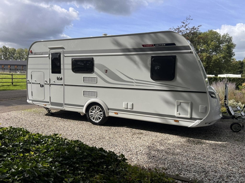 Tabbert Rossini 520 DM Mover | Airco | Stapelbed, Caravans en Kamperen, Tabbert, Bedrijf, Treinzit, 5 tot 6 meter