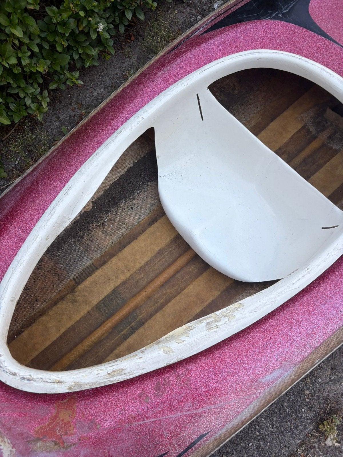 Vintage 1-persoons K1 Kajak roze met peddel, Watersport en Boten, Ophalen