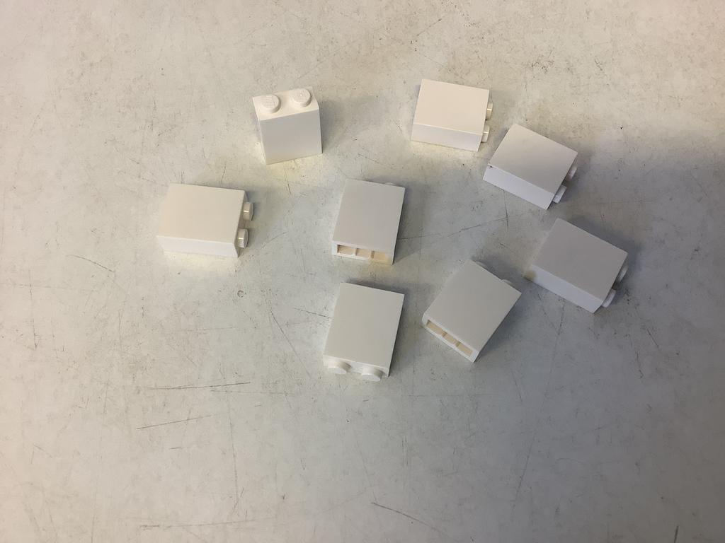 Lego steen 1x2x2 wit (1), Ophalen of Verzenden, Gebruikt, Losse stenen, Lego