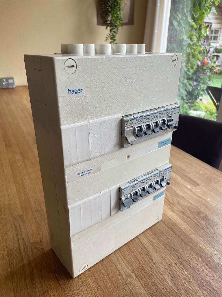 Hager meterkast / groepenkast 1-fase – compleet en netjes, Ophalen of Verzenden, Gebruikt, Hager, Overige typen