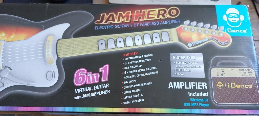 iDance Jam Hero elektrische gitaar, Ophalen of Verzenden, Zo goed als nieuw, Solid body, Overige merken