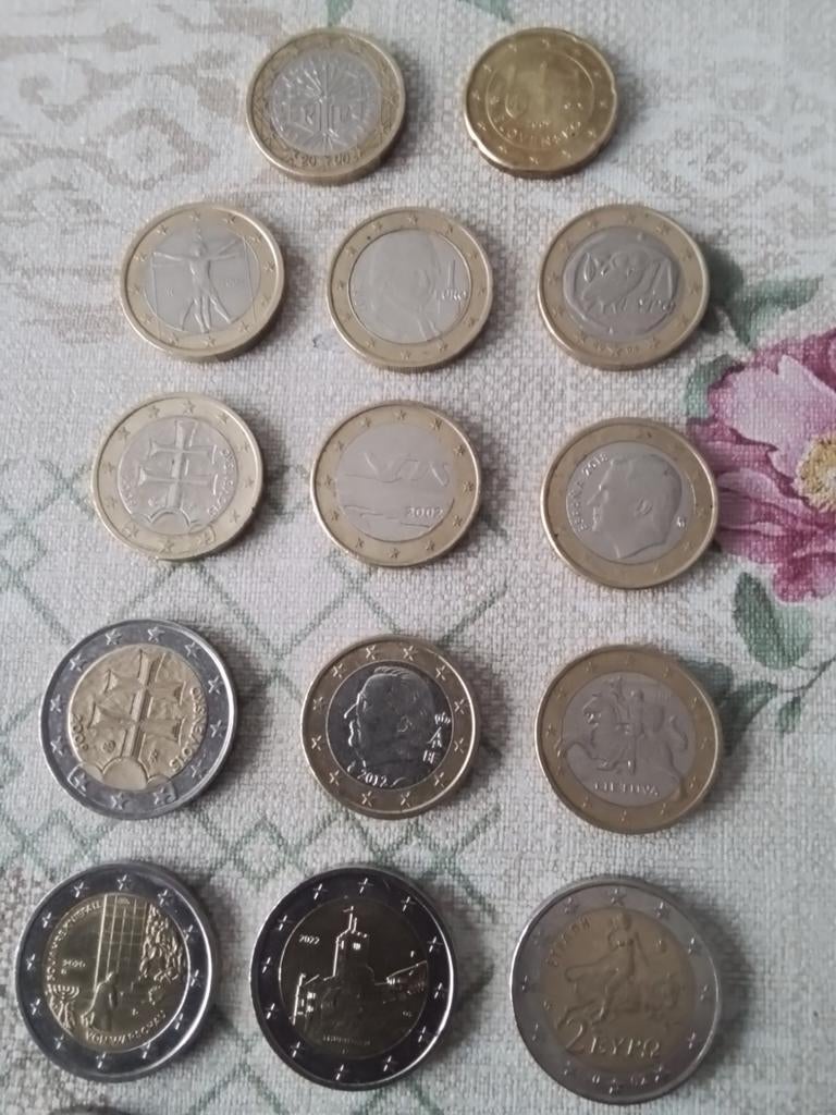 1 en 2 euro munten alle landen kijk foto.s,, Postzegels en Munten, Munten | Europa | Euromunten, Ophalen of Verzenden, Overige landen