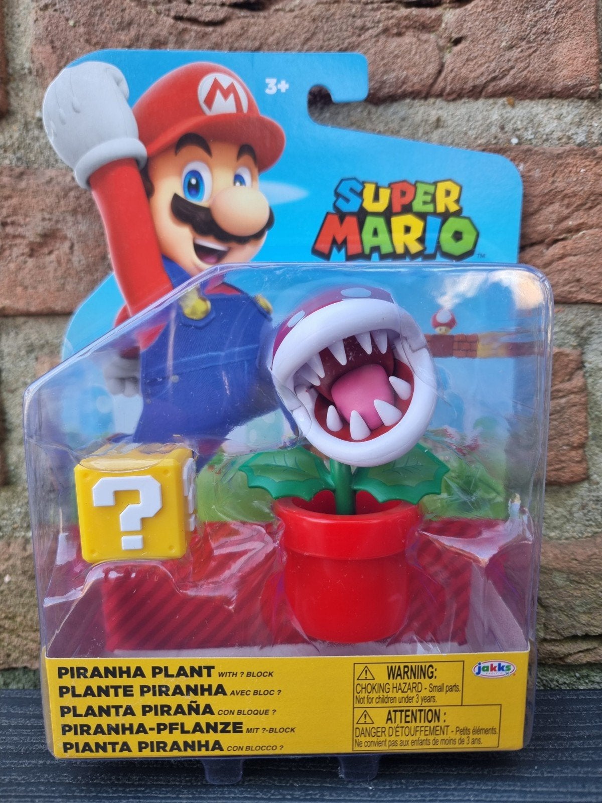 Super Mario Piranha Plant + ? Block - Jakks Pacific - Nieuw, Ophalen of Verzenden, Nieuw