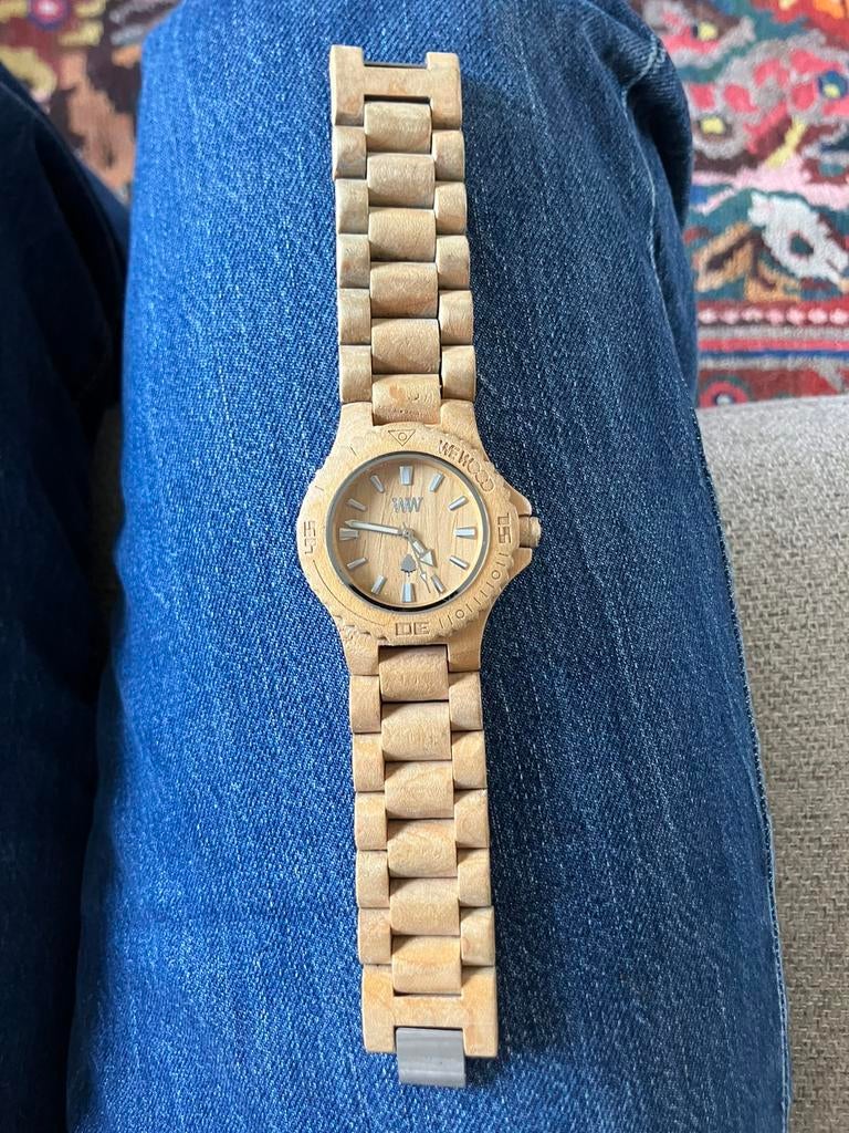 Houten horloge WeWood, Ophalen, Gebruikt, Leer, Overige merken