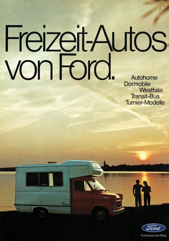 Folder Ford Freizeit-Auto's (campers & caravantrekkers 1973), Verzenden, Gelezen, Ford