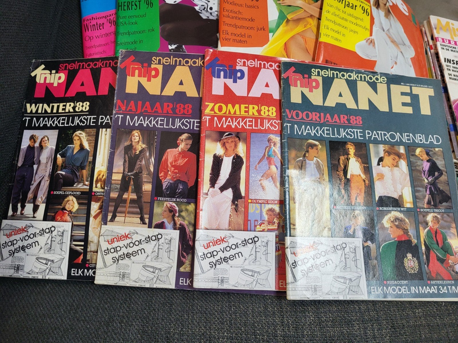 Vintage, Bonnie, Miss B & Nanet modebladen (jaren '80/', Boeken, Ophalen of Verzenden, Gelezen, Damesbladen