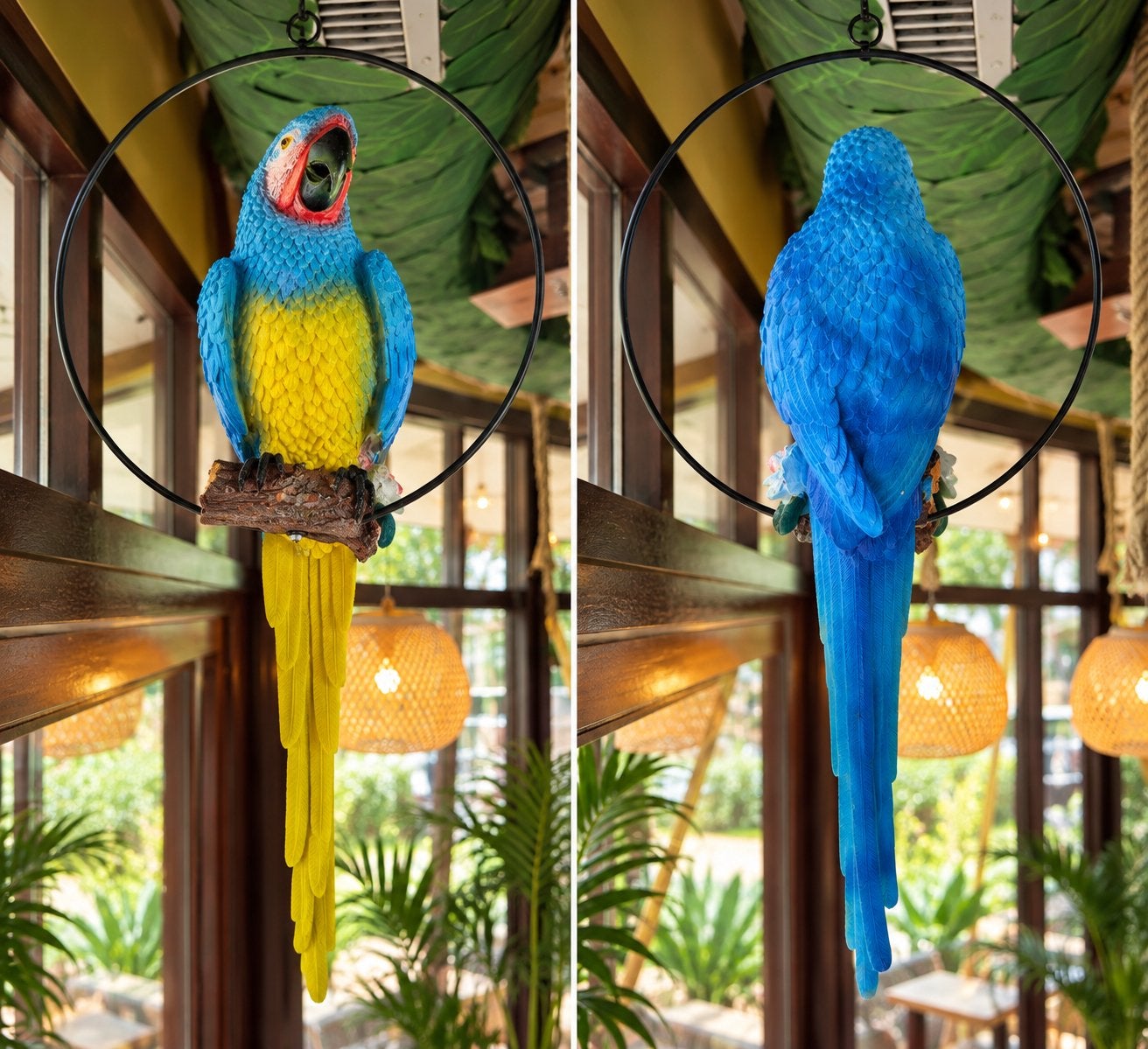 Blauwe papegaai in ring – 70 cm, Ophalen, Nieuw, Dier