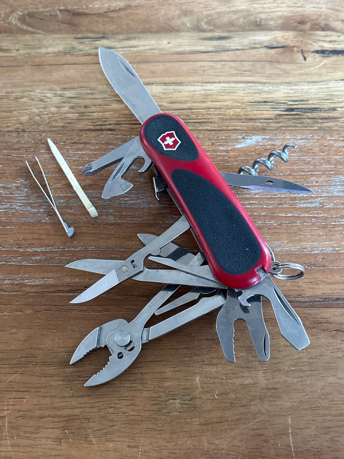 Victorinox Evo grip 557 rood/zwart zakmes, Ophalen of Verzenden, Gebruikt