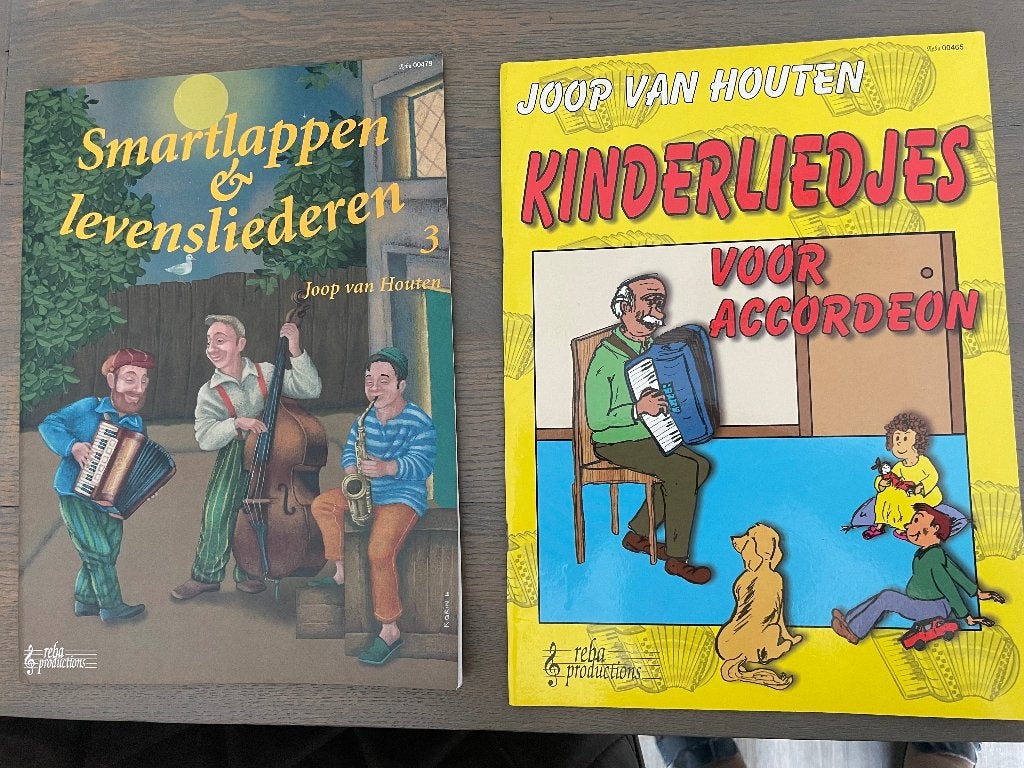 8 stuks MUZIEK / LESBOEKEN voor ACCORDEON - WD014, 80-bas, Zo goed als nieuw, X, Woord en Daad
