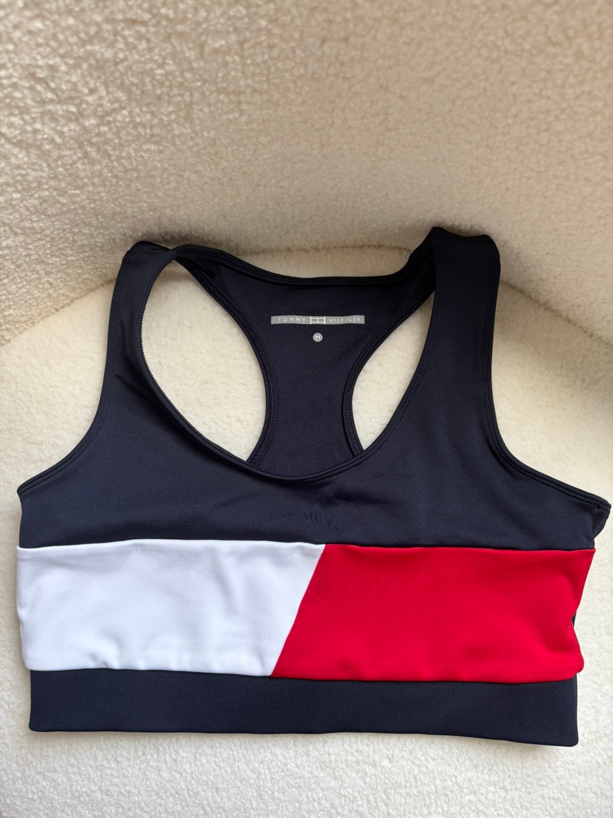 Tommy Hilifiger sportbh, Kleding | Dames, Sportkleding, Ophalen of Verzenden, Zo goed als nieuw, Maat 38/40 (M), Blauw