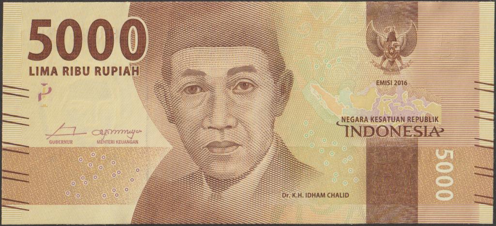 Indonesië 5000 rupiah 2016 UNC p.156a (# 114), Postzegels en Munten, Bankbiljetten | Azië, Verzenden, Zuidoost-Azië, Los biljet