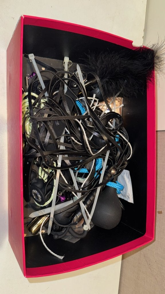 Diverse volwassen speeltjes bondage set, doos vol, Ophalen of Verzenden