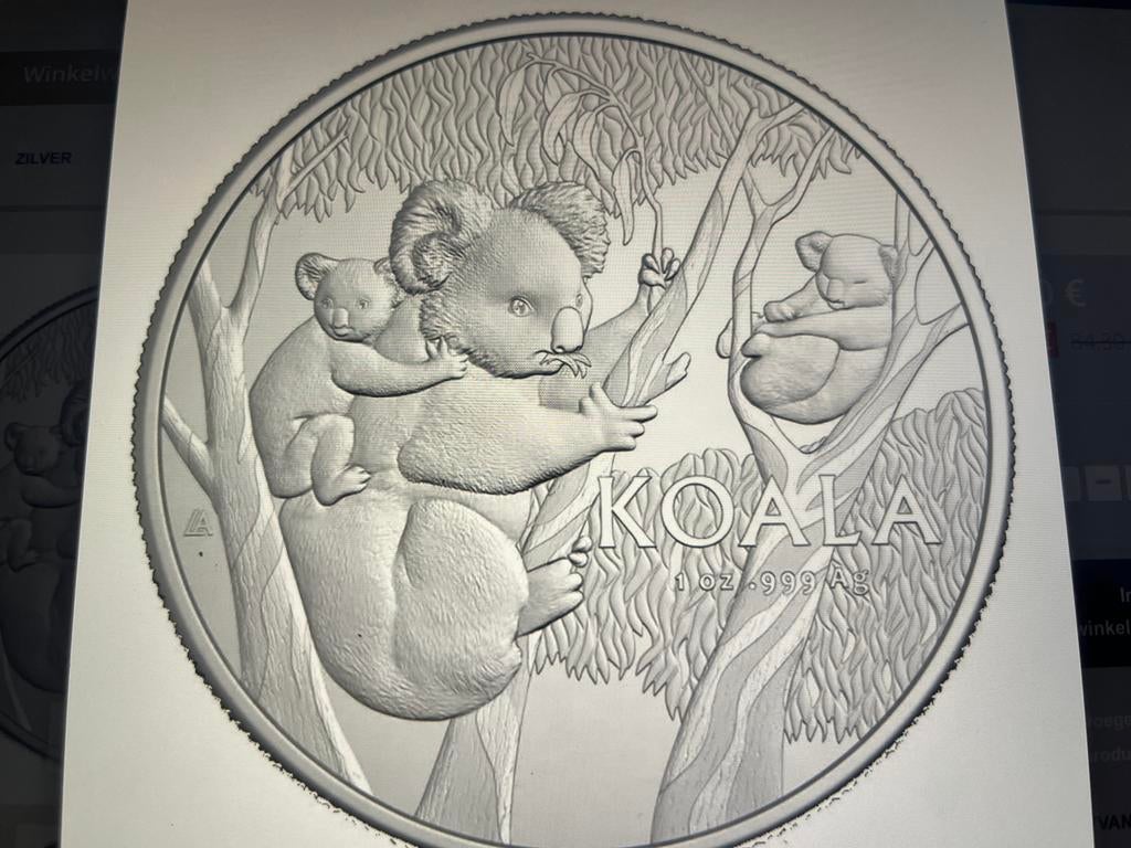 Australië 🇨🇰Koala 🐻2026., Ophalen of Verzenden, Zilver