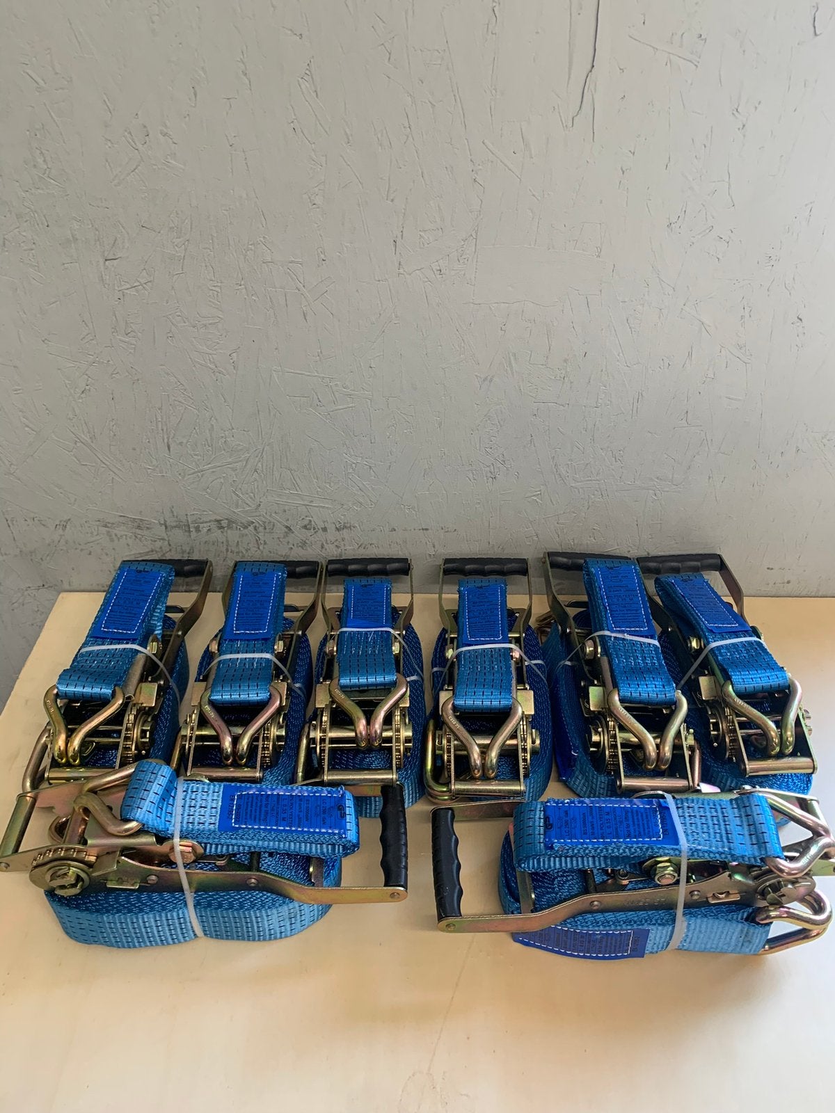 8x spanbanden 5 ton 9 meter ergo-ratel / sjorbanden, Ophalen, ., Nieuw, .