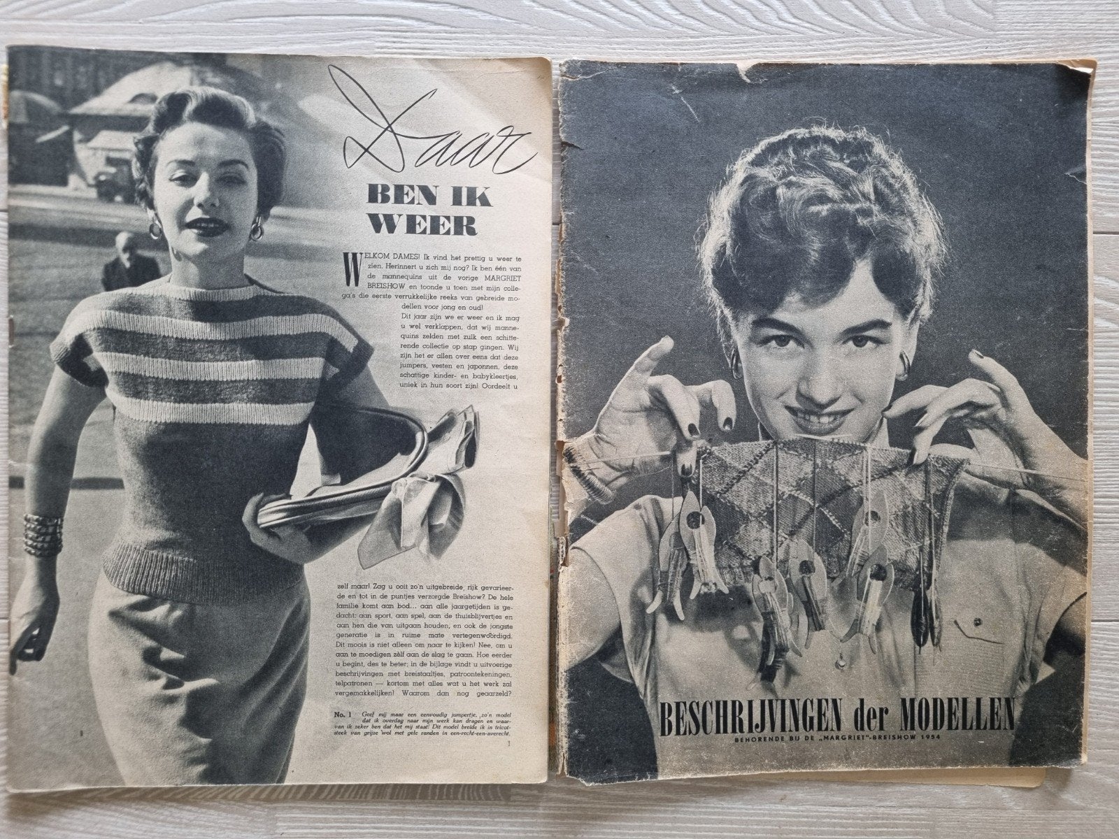 Margriet Breishow 1954, Hobby en Vrije tijd, Ophalen of Verzenden, Gebruikt, Breien, Patroon of Boek