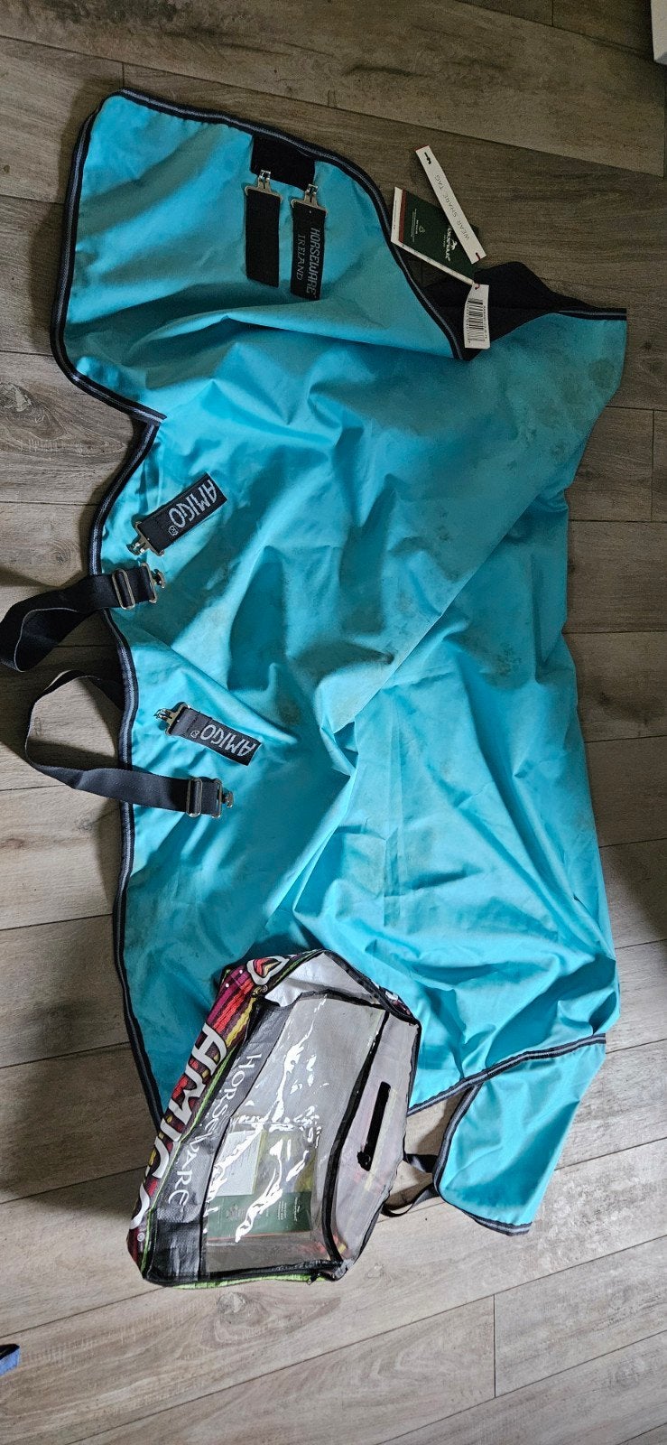 Horseware Amigo 0 grams regendeken Capri maat 6'3 (185/190), Dieren en Toebehoren, Ophalen of Verzenden, Zo goed als nieuw, Amigo