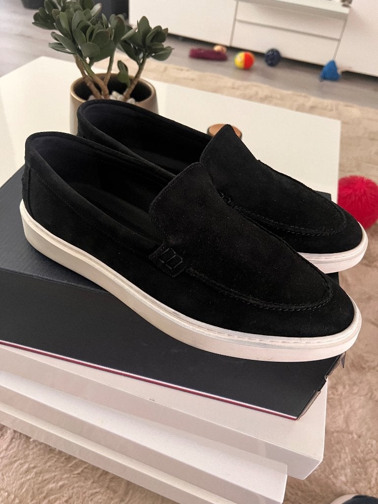 Manfield heren loafers, Loafers, Zwart, Ophalen of Verzenden, Zo goed als nieuw