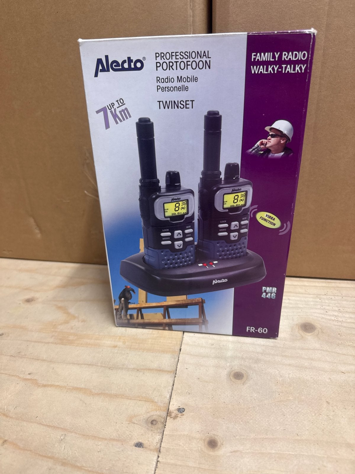 Alecto FR-60 Portofoon Twinset - Tot 7 km bereik, Ophalen, 5 tot 15 km, Zo goed als nieuw, Portofoon of Walkie-talkie