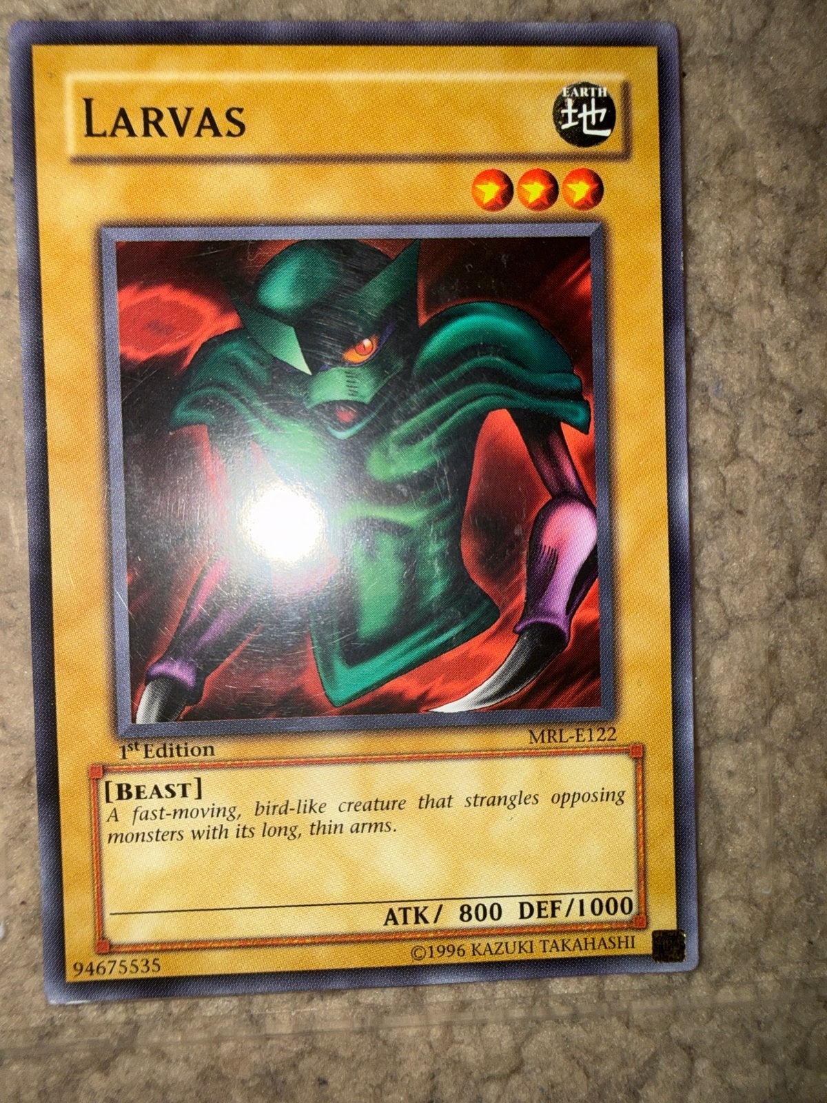 Yu-Gi-Oh! Larvas MRL-E122 1st Edition Kaart, Ophalen of Verzenden, Gebruikt
