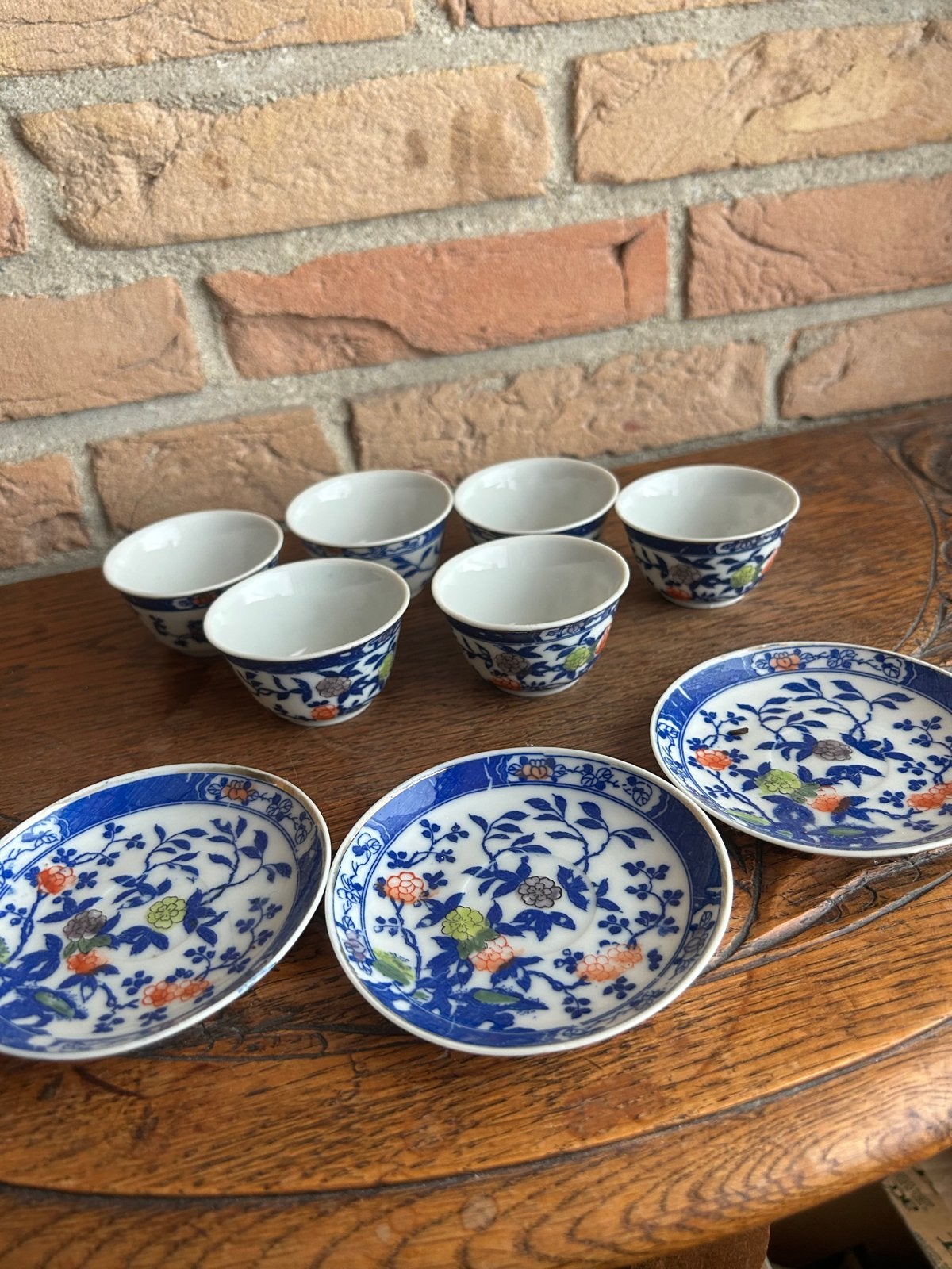 Antiek Japans Imari Kutani Stijl Theeservies Sake, Ophalen of Verzenden