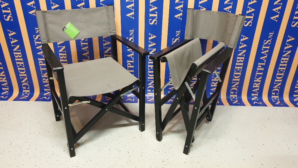 klapstoel regisseursstoel gebruikt nu à € 25,-  per stuk, Huis en Inrichting, Stoelen, Ophalen, Gebruikt, Stof, Eén