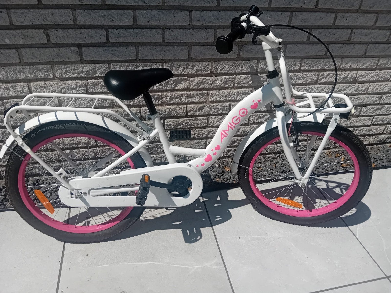 Amigo 20 inch meisjesfiets wit/roze, Ophalen