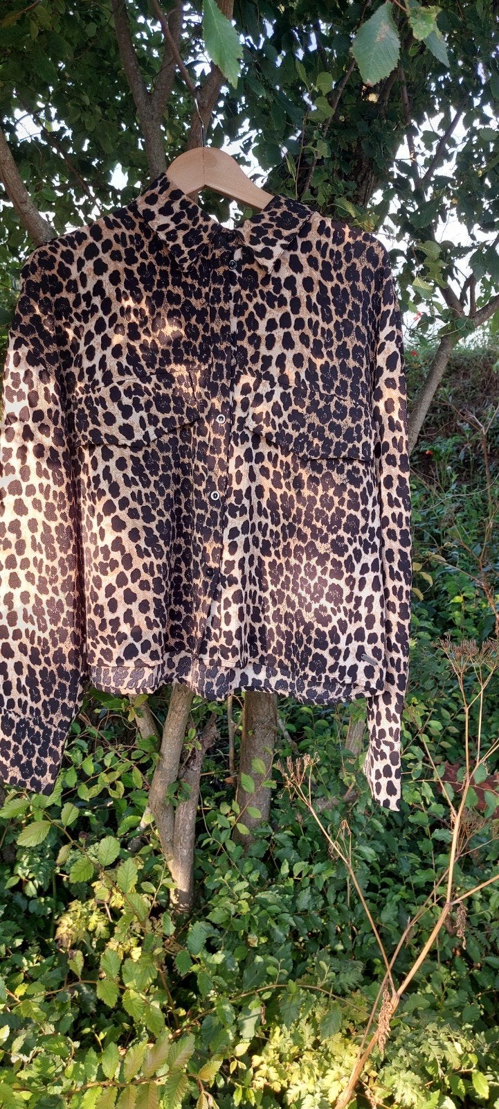 Ambika Charlie Blouse met Luipaardprint - Maat M/L, Maat 38/40 (M), Bruin, Ophalen of Verzenden, Zo goed als nieuw