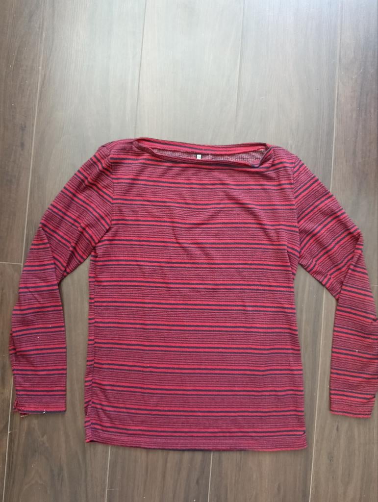 Hema gestreepte longsleeve rood/blauw maat S, Ophalen of Verzenden, Lange mouw, Maat 36 (S), Gedragen