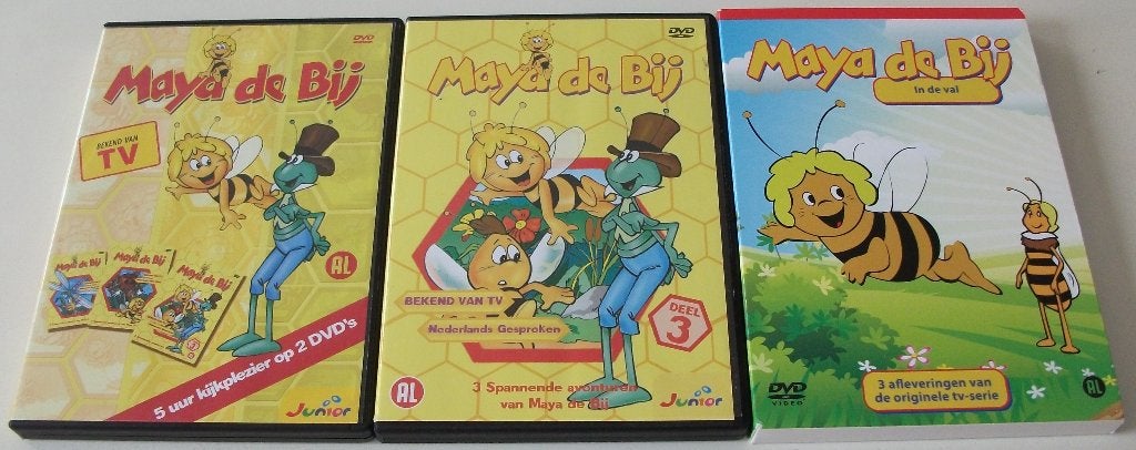 Film-Serie *** MAYA DE BIJ *** 3 stuks, Cd's en Dvd's, Alle leeftijden, Ophalen of Verzenden, Zo goed als nieuw, Nederlands