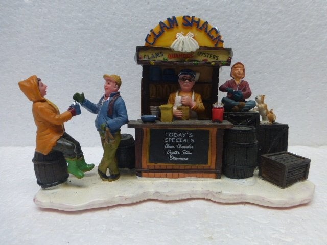 lemax Clam Shack kerstdorp kraam poppetjes figurines kerst, Diversen, Kerst, Ophalen of Verzenden, Zo goed als nieuw