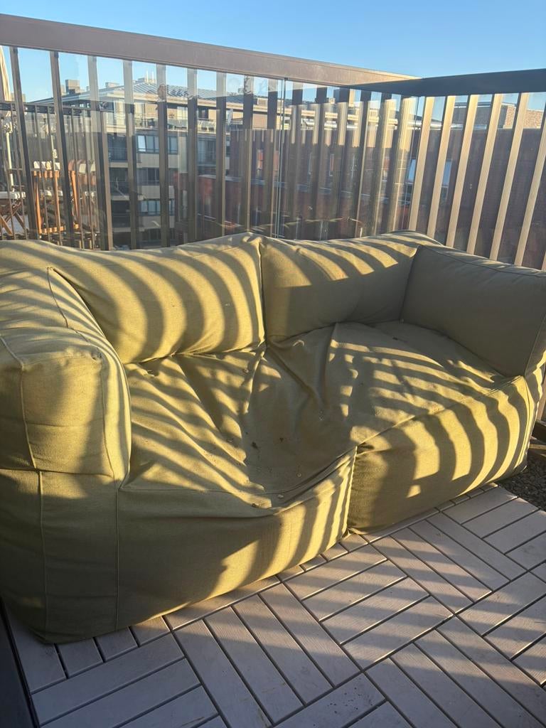 Bryck outdoor loungebank groen, Tuin en Terras, Ophalen, Gebruikt
