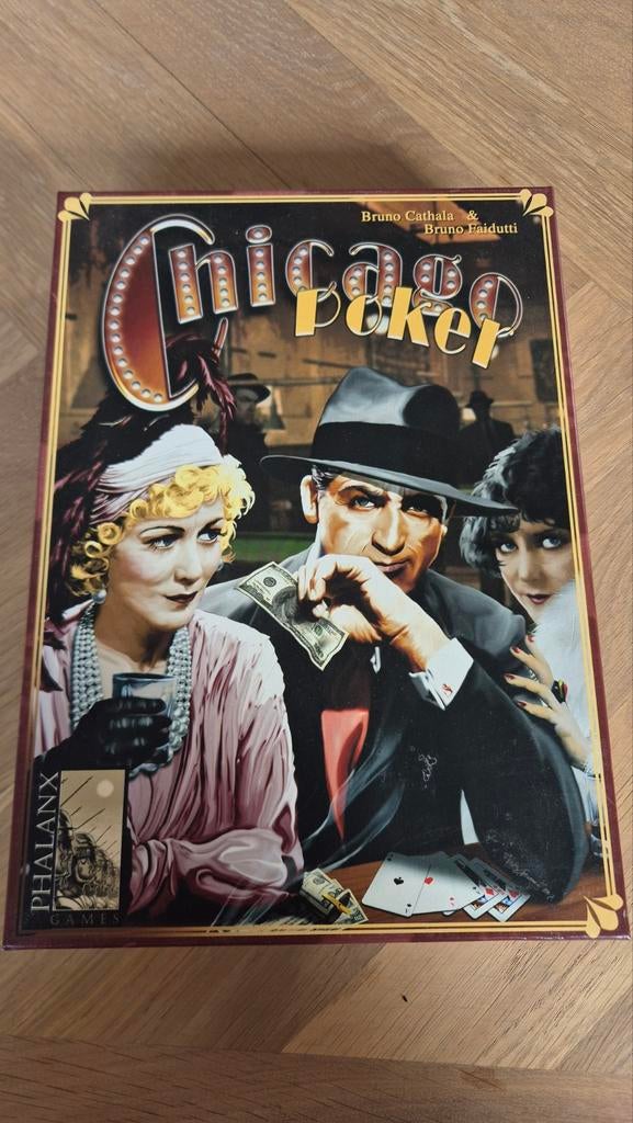 Chicago Poker Bordspel - Bruno Cathala & Bruno Faidutti, Hobby en Vrije tijd, Gezelschapsspellen | Kaartspellen, Zo goed als nieuw
