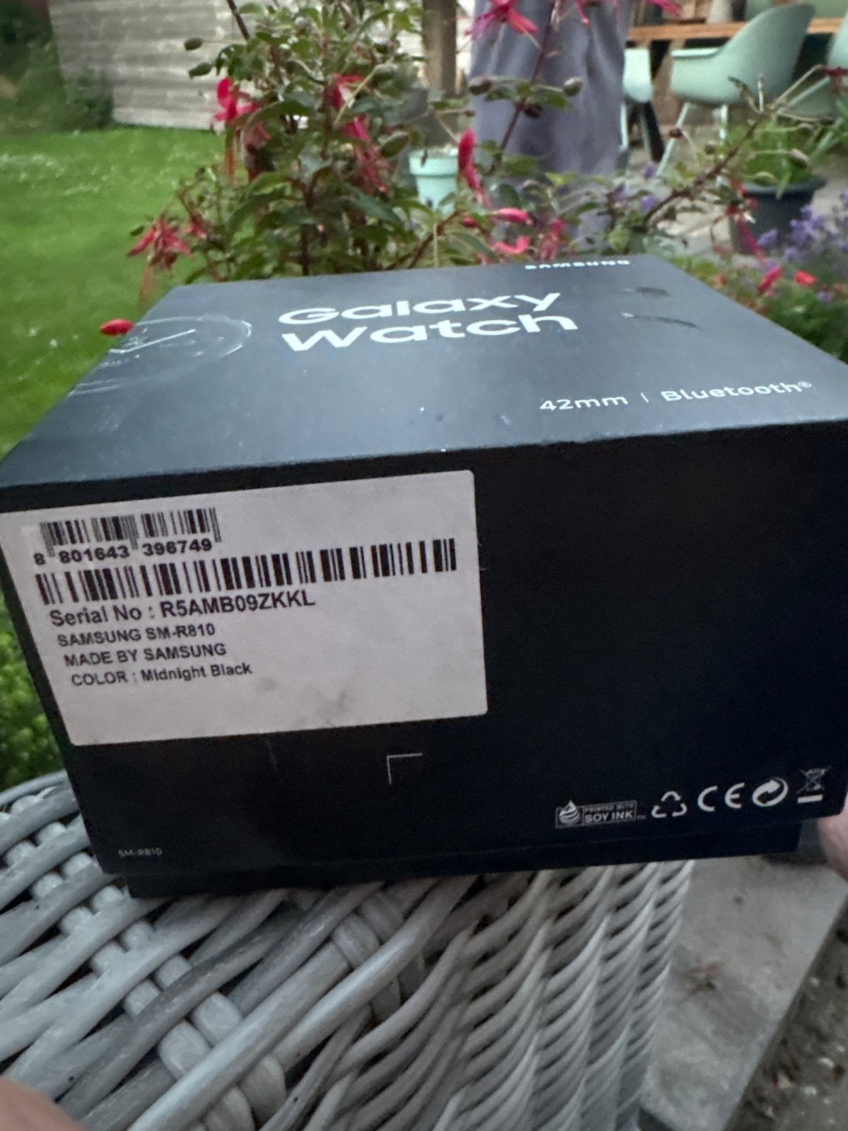 Samsung Galaxy Watch 42mm Midnight Black, Ophalen, Afstand, Zwart, Zo goed als nieuw