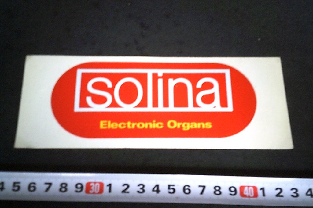 sticker SOLINA Electronic Organs, Ophalen of Verzenden, Zo goed als nieuw