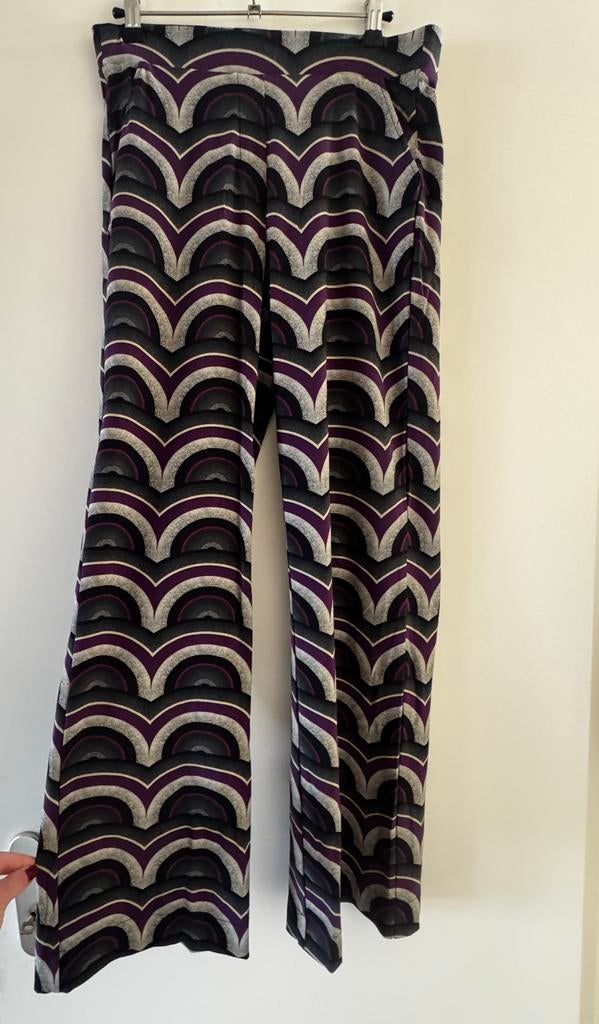 Studio Anneloes batik travel broek met elastische tailleband, Paars, Ophalen of Verzenden, Zo goed als nieuw, Maat 36 (S)