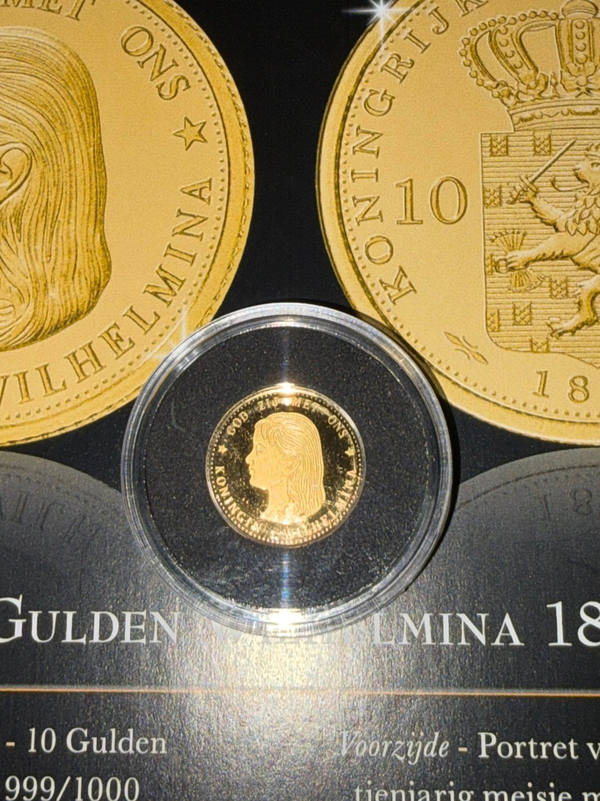 14 karaats gouden herslag van de 10 gulden Wilhelmina 1892!, Postzegels en Munten, Munten | Europa | Euromunten, Ophalen of Verzenden