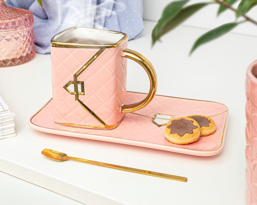 Deluxe keramiek set – roze of zwart of munt, Keramiek, Nieuw, Ophalen of Verzenden, Overige stijlen