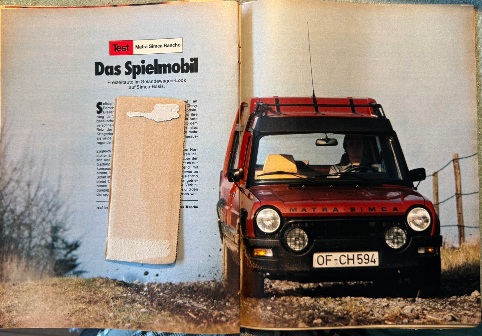 Test Matra Simca Rancho, Verzenden