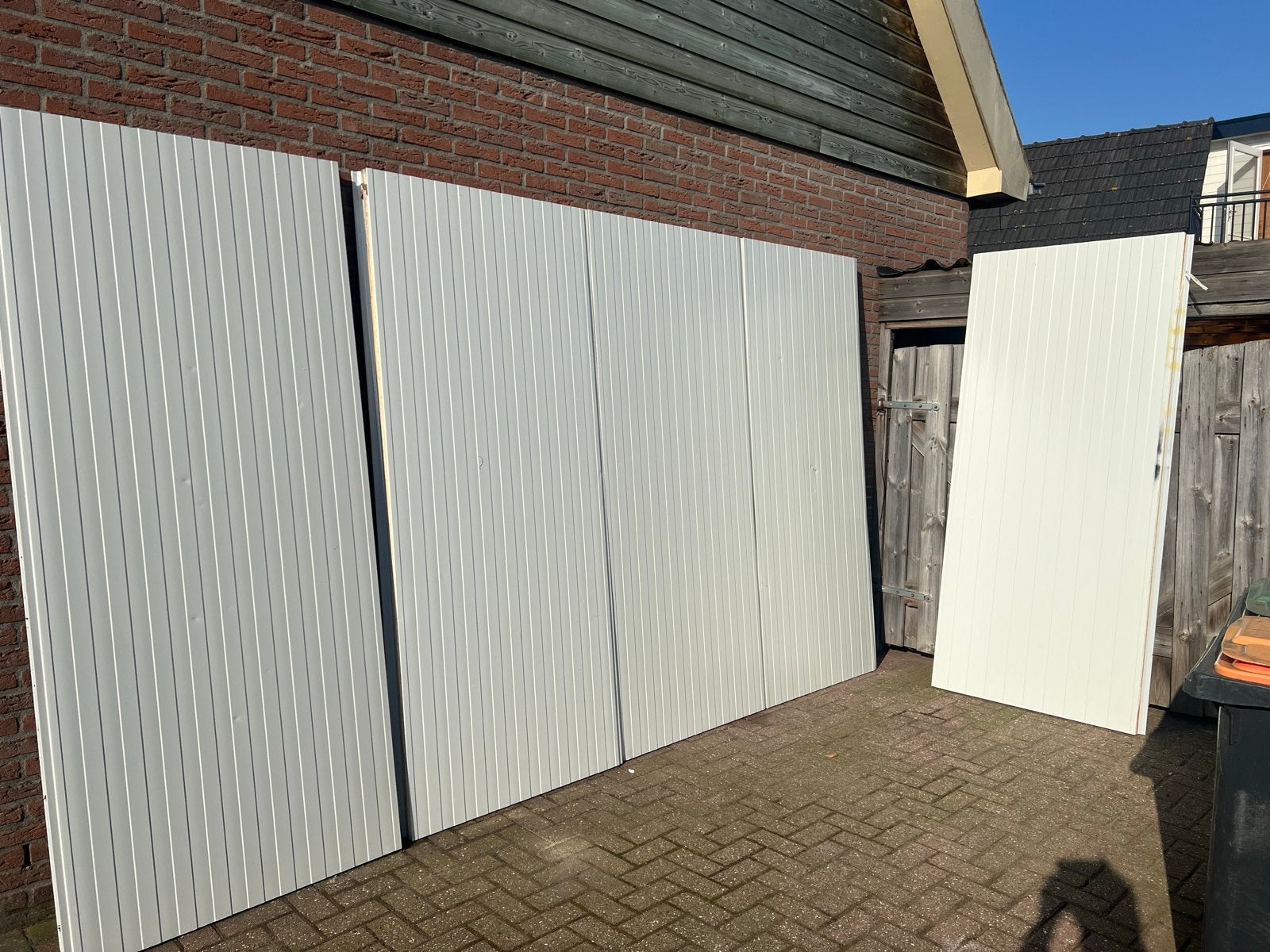 5 stuks witte sandwich panelen, Ophalen, Zo goed als nieuw