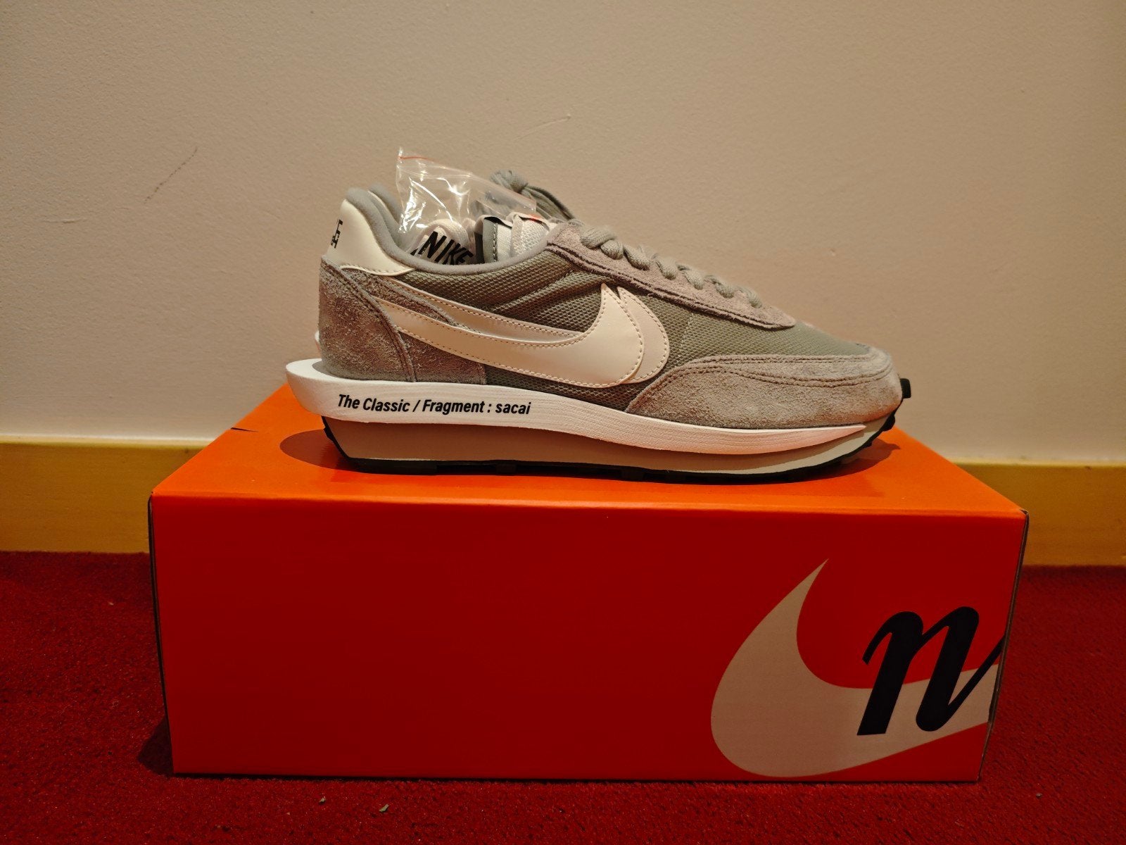 Nike x sacai waffle grey maat 46, Kleding | Heren, Ophalen, Nieuw, Overige kleuren