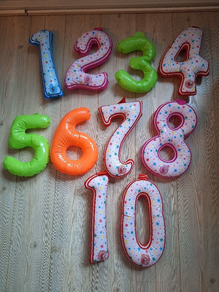 Feest slingers en cijfersballonen, abrahamslingers, Ophalen, Gebruikt, Versiering, Verjaardag