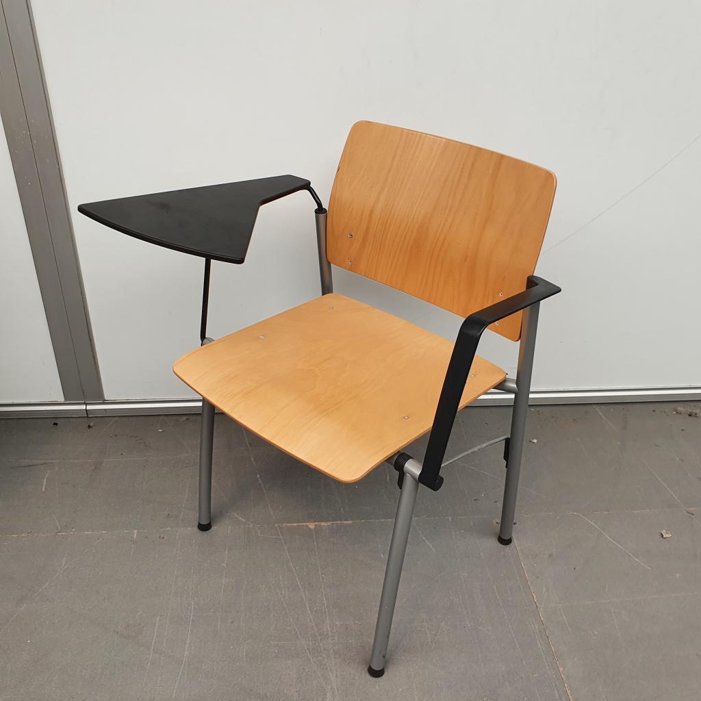 Ahrend houten conferentiestoel met tafel - beuken, Niet ingevuld, Gebruikt, Niet ingevuld, Niet ingevuld