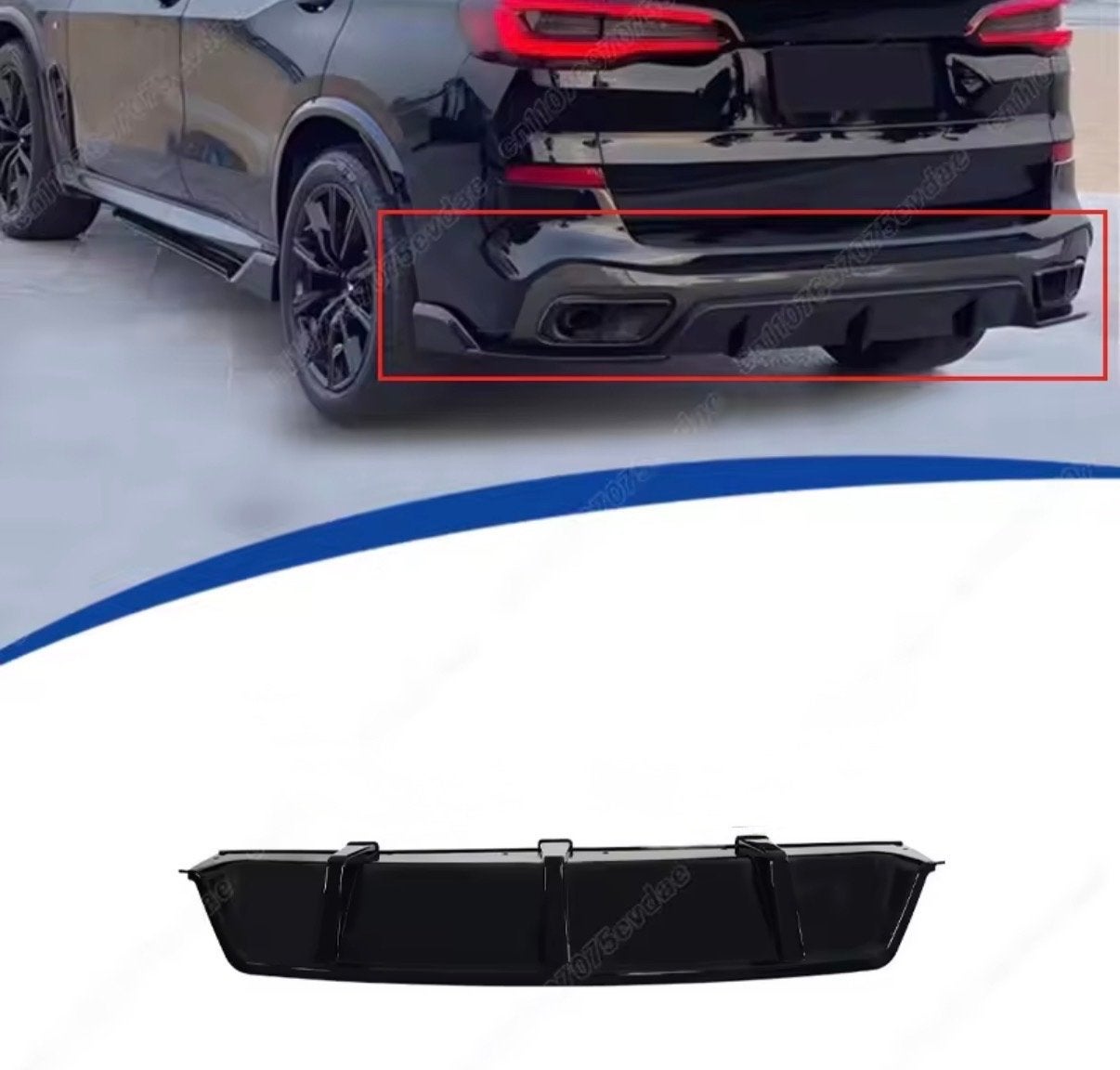 Achterbumper Diffuser voor BMW X5 G05 (2019-2023), Nieuw, Ophalen of Verzenden, Achter, Bumper