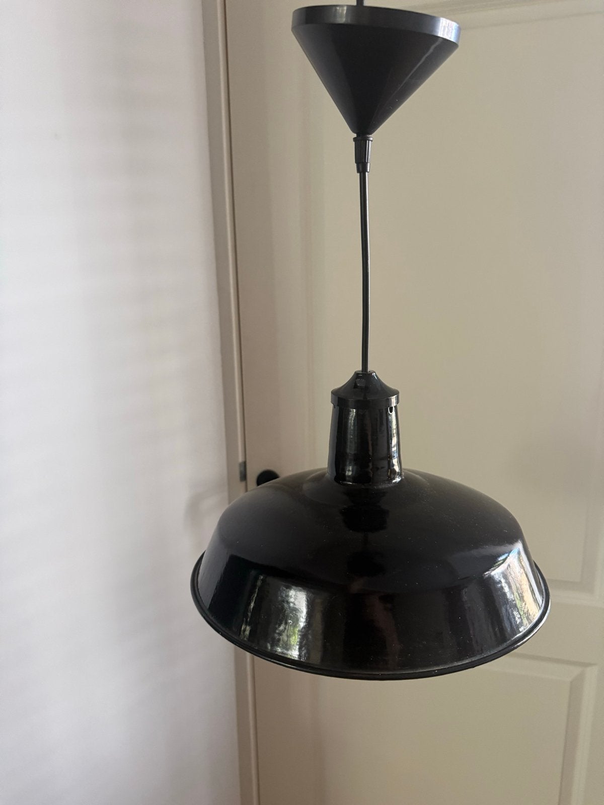 Vintage Zwarte Hanglamp - Retro / Industrieel Design