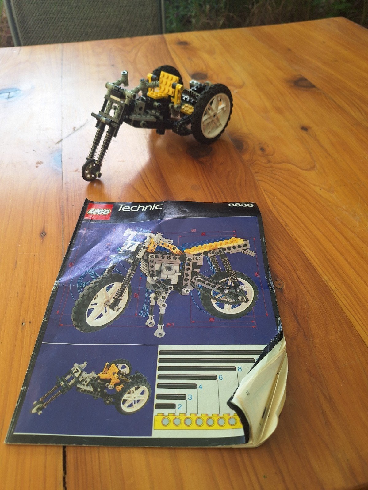 trike motor lego technic, Lego, Compleet, Ophalen of Verzenden, Zo goed als nieuw
