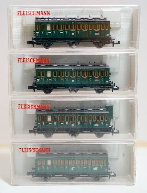 Fleischmann N 8092 ,8094 Personenwagen Abteilwagen DRG in OV, Gelijkstroom, Verzenden, Fleischmann, Wagon